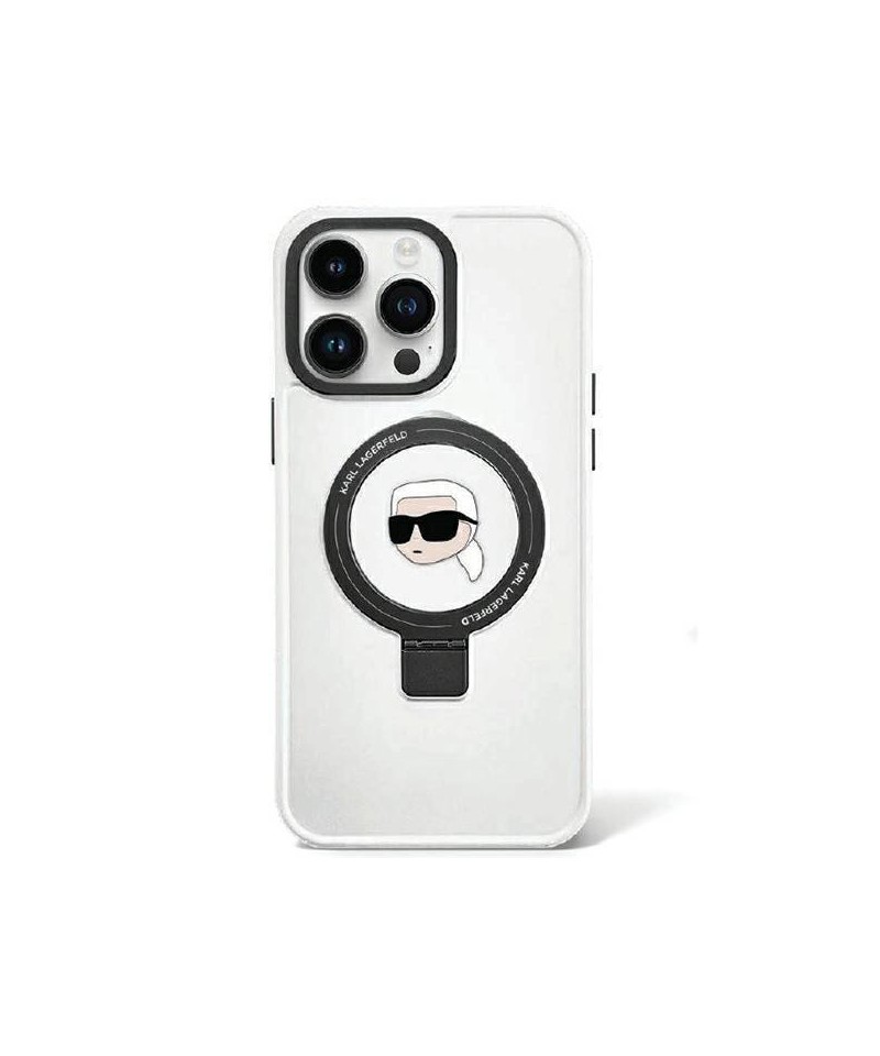 Karl Lagerfeld KLHMP15SHMRSKHH iPhone 15 6.1" white/white hardcase Ring Stand Karl Head MagSafe