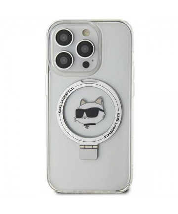 Karl Lagerfeld KLHMP15XHMRSCHH iPhone 15 Pro Max 6.7" white/white hardcase Ring Stand Choupette Head MagSafe