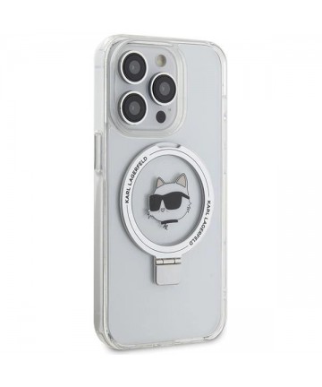 Karl Lagerfeld KLHMP15XHMRSCHH iPhone 15 Pro Max 6.7" white/white hardcase Ring Stand Choupette Head MagSafe