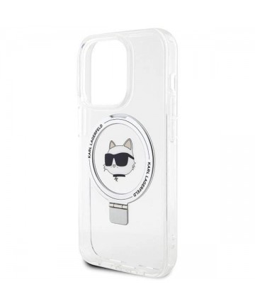 Karl Lagerfeld KLHMP15XHMRSCHH iPhone 15 Pro Max 6.7" white/white hardcase Ring Stand Choupette Head MagSafe
