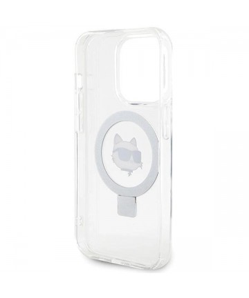 Karl Lagerfeld KLHMP15XHMRSCHH iPhone 15 Pro Max 6.7" white/white hardcase Ring Stand Choupette Head MagSafe