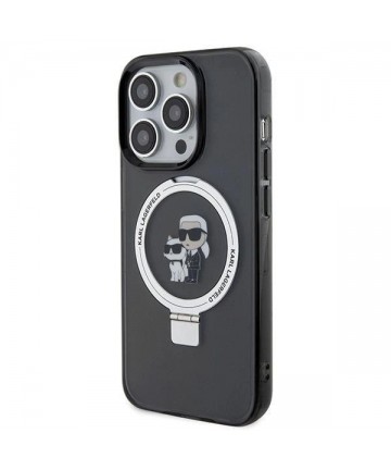 Karl Lagerfeld KLHMP15XHMRSKCK iPhone 15 Pro Max 6.7" black/black hardcase Ring Stand Karl&Choupette MagSafe