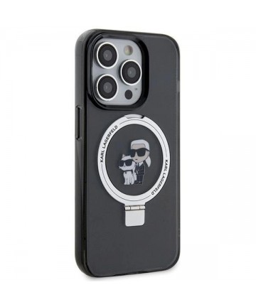 Karl Lagerfeld KLHMP15XHMRSKCK iPhone 15 Pro Max 6.7" black/black hardcase Ring Stand Karl&Choupette MagSafe