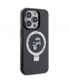 Karl Lagerfeld KLHMP15XHMRSKCK iPhone 15 Pro Max 6.7" black/black hardcase Ring Stand Karl&Choupette MagSafe