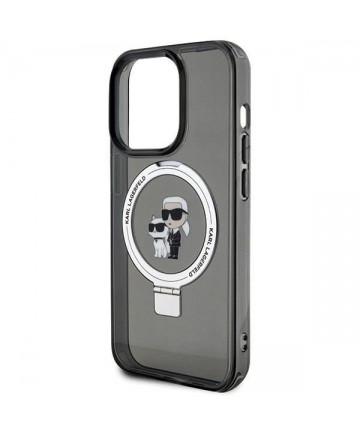 Karl Lagerfeld KLHMP15XHMRSKCK iPhone 15 Pro Max 6.7" black/black hardcase Ring Stand Karl&Choupette MagSafe