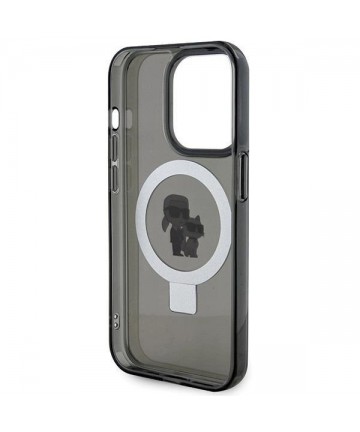 Karl Lagerfeld KLHMP15XHMRSKCK iPhone 15 Pro Max 6.7" black/black hardcase Ring Stand Karl&Choupette MagSafe