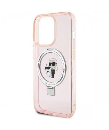 Karl Lagerfeld KLHMP15XHMRSKCP iPhone 15 Pro Max 6.7" pink/pink hardcase Ring Stand Karl&Choupette MagSafe