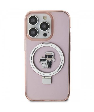 Karl Lagerfeld KLHMP15XHMRSKCP iPhone 15 Pro Max 6.7" pink/pink hardcase Ring Stand Karl&Choupette MagSafe