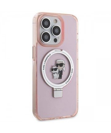 Karl Lagerfeld KLHMP15XHMRSKCP iPhone 15 Pro Max 6.7" pink/pink hardcase Ring Stand Karl&Choupette MagSafe