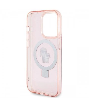 Karl Lagerfeld KLHMP15XHMRSKCP iPhone 15 Pro Max 6.7" pink/pink hardcase Ring Stand Karl&Choupette MagSafe
