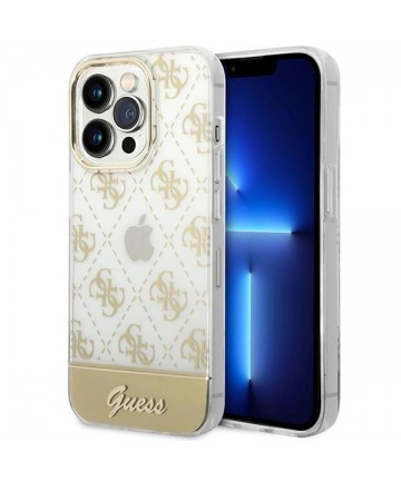 Guess GUHCP14LHG4MHG iPhone 14 Pro 6.1 "gold / gold hardcase 4G Pattern Script