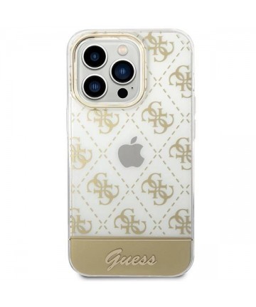 Guess GUHCP14LHG4MHG iPhone 14 Pro 6.1 "gold / gold hardcase 4G Pattern Script