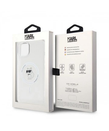 Karl Lagerfeld IML Choupette MagSafe case for iPhone 15 Plus - transparent
