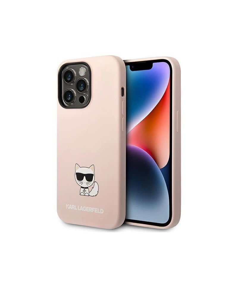Karl Lagerfeld KLHCP14XSLCTPI iPhone 14 Pro Max 6.7 "hardcase light pink / light pink Silicone Choupette Body