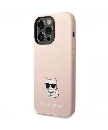 Karl Lagerfeld KLHCP14XSLCTPI iPhone 14 Pro Max 6.7 "hardcase light pink / light pink Silicone Choupette Body