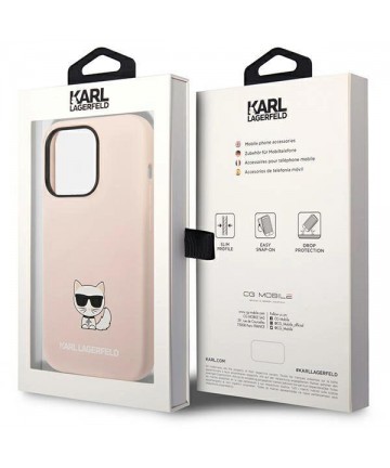Karl Lagerfeld KLHCP14XSLCTPI iPhone 14 Pro Max 6.7 "hardcase light pink / light pink Silicone Choupette Body