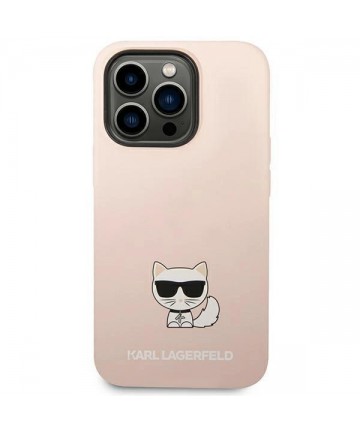 Karl Lagerfeld KLHCP14LSLCTPI iPhone 14 Pro 6.1 "hardcase light pink / light pink Silicone Choupette Body