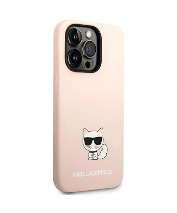 Karl Lagerfeld KLHCP14LSLCTPI iPhone 14 Pro 6.1 "hardcase light pink / light pink Silicone Choupette Body