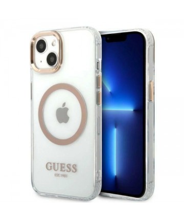 Guess GUHMP13MHTRMD iPhone 13 6.1 "gold / gold hard case Metal Outline Magsafe