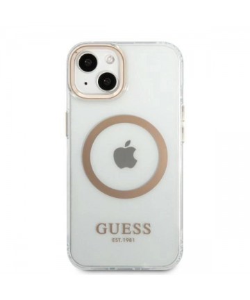 Guess GUHMP13MHTRMD iPhone 13 6.1 "gold / gold hard case Metal Outline Magsafe