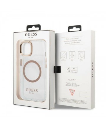 Guess GUHMP13MHTRMD iPhone 13 6.1 "gold / gold hard case Metal Outline Magsafe