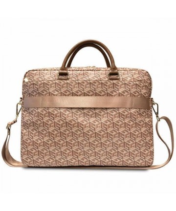 Guess GCube Stripes bag for a 16" laptop - brown