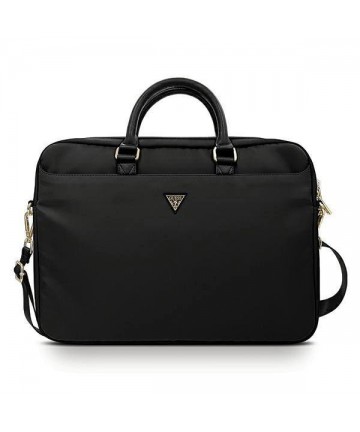 Guess Nylon Triangle Logo bag for a 16" laptop - black