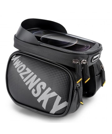 Wozinsky frame bike bag with phone case 1.5l black (WBB21BK)