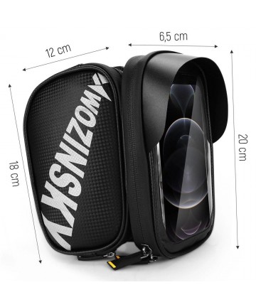Wozinsky frame bike bag with phone case 1.5l black (WBB21BK)