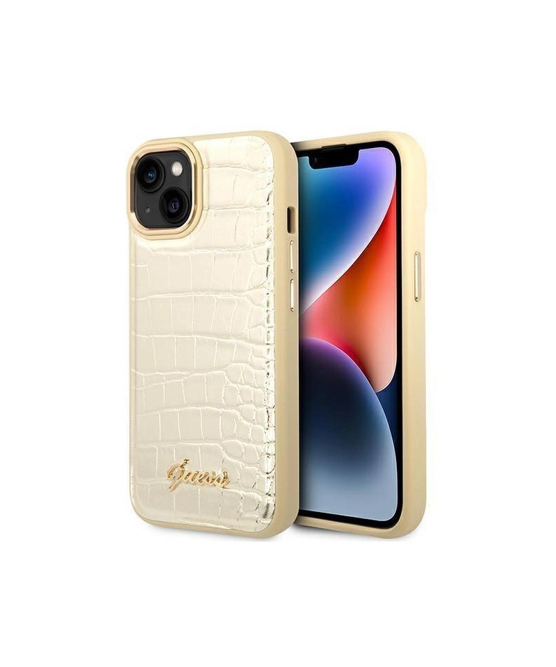Guess GUHCP14MHGCRHD iPhone 14 Plus 6.7 "gold / gold hardcase Croco Collection