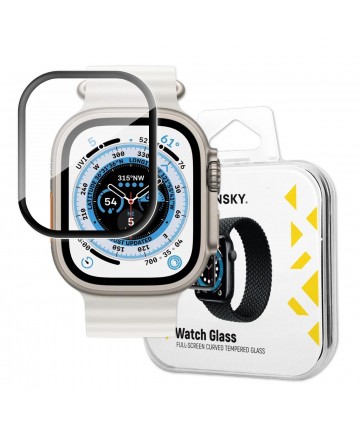 Wozinsky Full Glue Acrylic Glass for Apple Watch 49mm 9H Full Screen with Black Frame