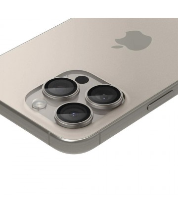 Spigen Optik.tR EZ Fit Camera Protector for iPhone 14 Pro / Pro Max / 15 Pro / Pro Max - Natural Titanium 2 pcs.