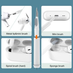 Tech-Protect 20-in-1 Multifunctional Cleaning Kit for Phone, Tablet, Laptop, and Headphones - White