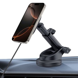 Tech-Protect mm15W-V6 Magnetic MagSafe Car Holder for Cockpit/Windshield/Air Vent - Black