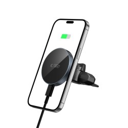 Tech-Protect mm15W-V5 Magnetic MagSafe Car Mount for Air Vent/CD Slot - Black