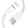 Tech-Protect NC20W Wall Charger with 100 cm USB-C / Lightning Cable - White