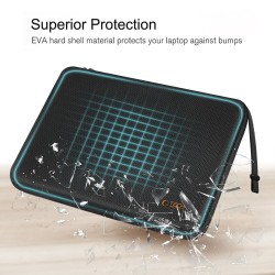 Tech-Protect Hardpouch Laptop Case 13-14 - Black and Orange