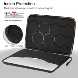 Tech-Protect Hardpouch Laptop Case 13-14 - Black and Orange
