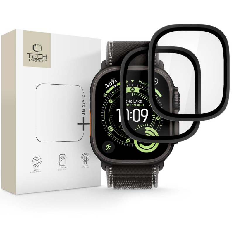 Tech-Protect 2-pack tempered glass for Apple Watch Ultra 49mm - black