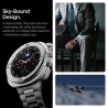 Spigen Bezel Tune Pro Pilot Cover for Samsung Galaxy Watch 8 Classic 46mm - Silver