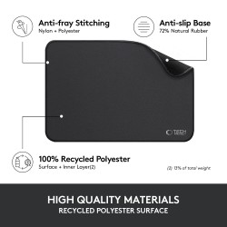 Tech-Protect A100 Mouse Pad 35 x 25 cm - Black