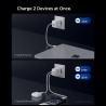 Spigen Essential EE472EU 2-port USC-C 47W wall charger - white