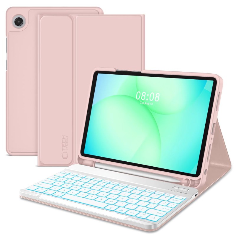 Tech-Protect SC Pen Case for Samsung Galaxy Tab A9+ / A11+ Plus 11.0 X210 / X215 / X216 / X230 / X235 / X236 - Pink