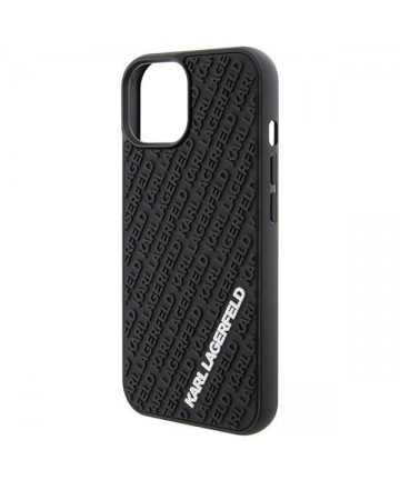 Karl Lagerfeld 3D Rubber Multi Logo case for iPhone 15 - black