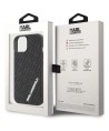 Karl Lagerfeld 3D Rubber Multi Logo case for iPhone 15 - black