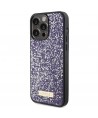 Guess Rhinestone Metal Logo case for iPhone 15 Pro Max - pink