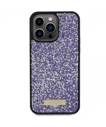 Guess Rhinestone Metal Logo case for iPhone 15 Pro Max - pink
