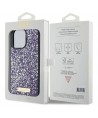 Guess Rhinestone Metal Logo case for iPhone 15 Pro Max - pink