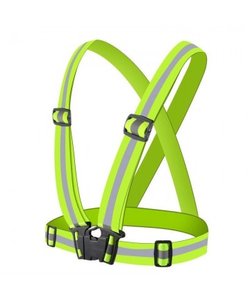 Adjustable reflective harness reflective vest for bike motorbike running yellow