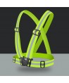 Adjustable reflective harness for a running bike - yellow